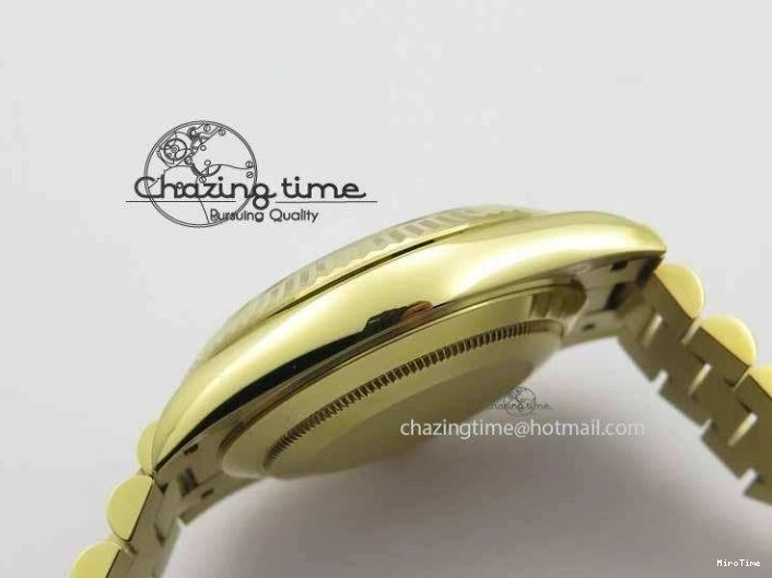 MiroTime 0427 Cozy Day-Date 40mm 228238 YG Noob 1:1 Best Edition Silver Dial On YG President Bracelet A 3710